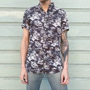 Grey & White Surfer Island Shirt